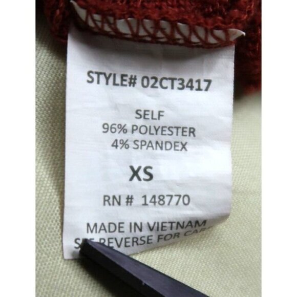 Sienna Sky Red Tunic Style Wrap Top Long Sleeves Ribbed Side Tie Womens XS EUC - Picture 11 of 11